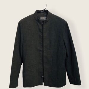 Lafayette 148 Blazer Gray Wool Open Front 6